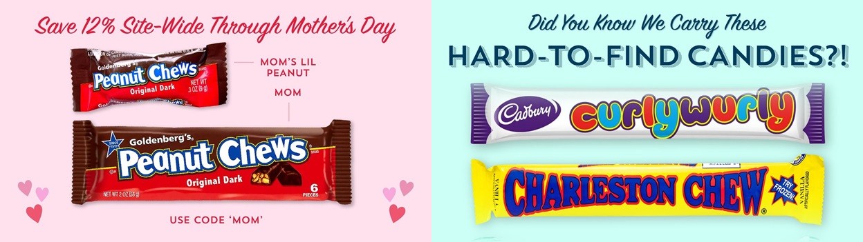 MOTHER'S DAY CANDY SALE At Old Time Candy! SAVE 12% Off Site Wide Using Code: MOM At OldTimeCandy.com! Hurry Sale Ends 5/12/24 - Shop Now!